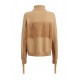 Guess Fringes Wool Blend Sweater-Beige