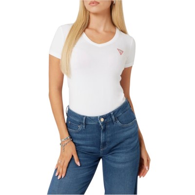 Guess V-Neck T-Shirt-White