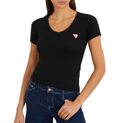 Guess V-Neck T-Shirt-Black