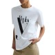 Replay T-Shirt With Maxi Print-Natural White