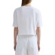 Replay T-Shirt Cropped With Lettering-White