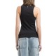 Replay Tank Top Rib Knit Slim Fit-Black Replay Tank Top Rib Knit Slim Fit-Black