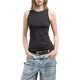 Replay Tank Top Rib Knit Slim Fit-Black Replay Tank Top Rib Knit Slim Fit-Black