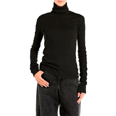 Replay T-Shirt Long Sleeve Turtleneck Rib-Black