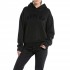 Replay Lurex Hoodie Sweatshirt With Sequins Logo-Black
