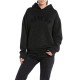 Replay Lurex Hoodie Sweatshirt With Sequins Logo-Black