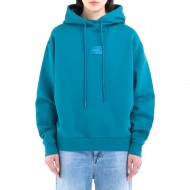 Replay Long Hoody Sweatshirt-Peacock