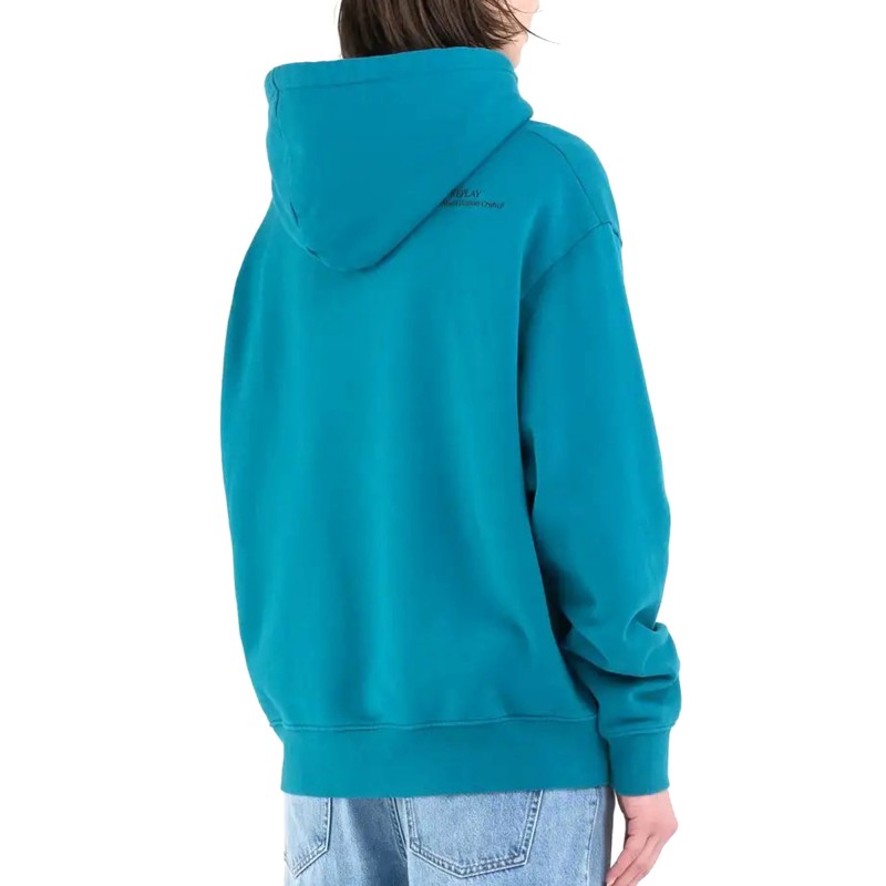 Replay Long Hoody Sweatshirt-Peacock