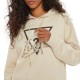 Guess Rhinestone Hoodie Sweater-Light Beige