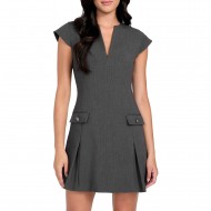 Guess Joandra Dress Mini V Neck-Grey