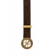 Guess Belt Buckle 4G Leather-Brown