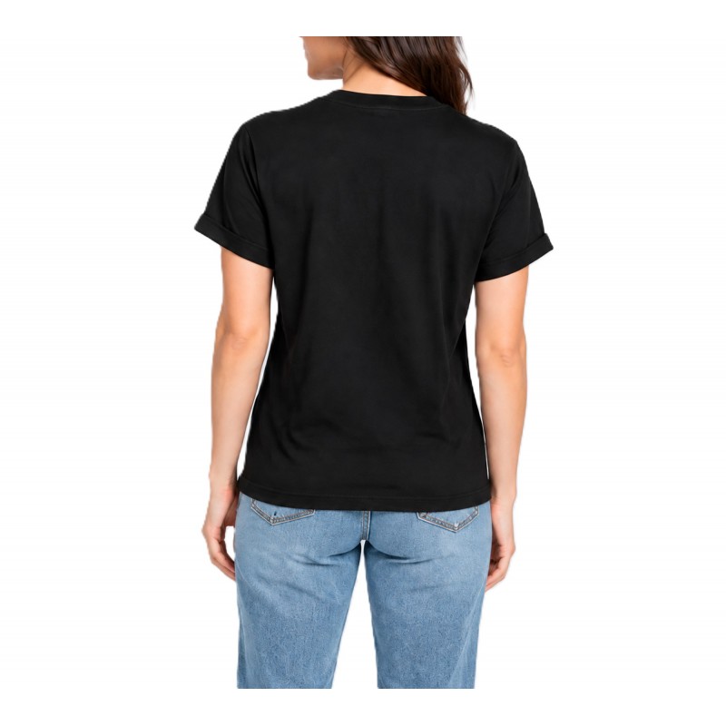 Guess T-Shirt Leopard Lurex Logo-Black