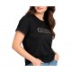 Guess T-Shirt Leopard Lurex Logo-Black