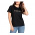 Guess T-Shirt Leopard Lurex Logo-Black