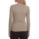 Guess T-Shirt Long Sleeve V Neck-Beige