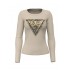 Guess Savanna T-Shirt Leopard Triangle-Cream