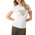 Guess T-Shirt Oval Print Triangle-Cream