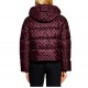 Guess New Daisy Puffer Jacket Crop Logo-Bordeaux