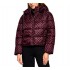 Guess New Daisy Puffer Jacket Crop Logo-Bordeaux