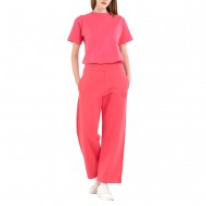 Replay Straight Fit Jogger Trousers With Print-Hibiscus
