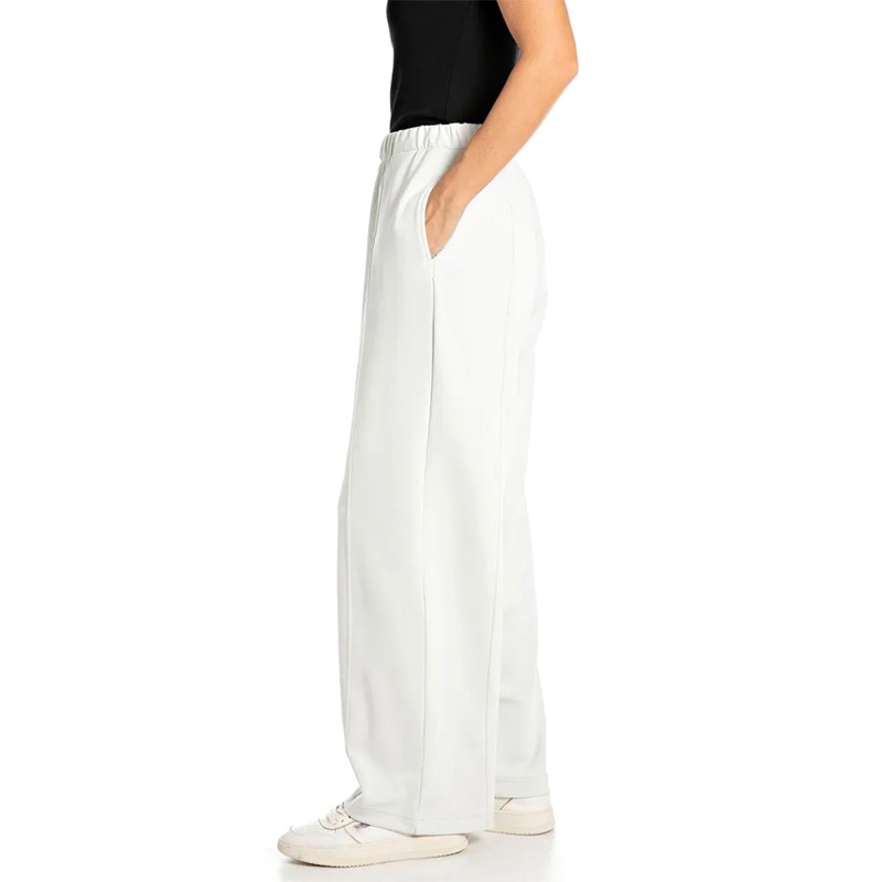 Replay Wide Leg Trousers With Waist Band-Off White
