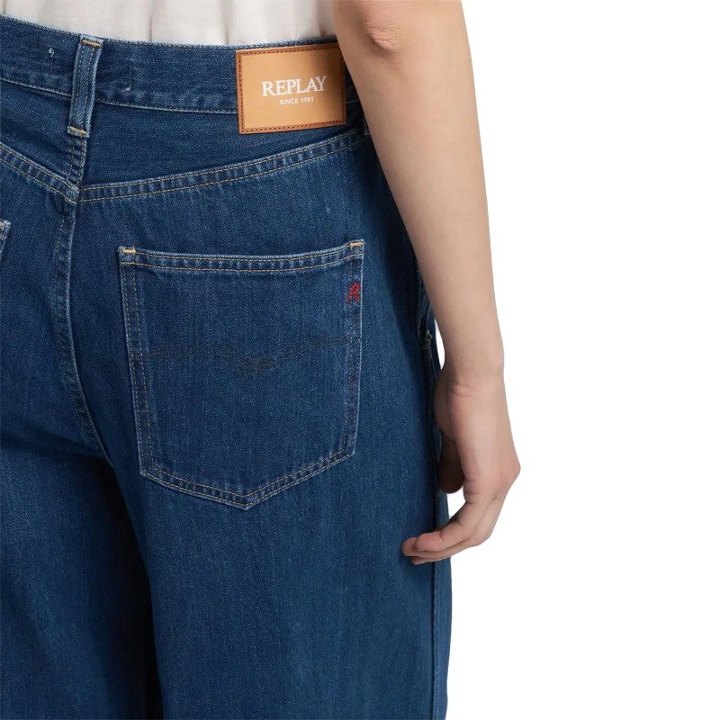 Replay Jeans Wide Leg-Dark Blue