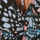 Replay Short Frilled Dress With All-Over Pattern-Black/Azure/Pink Replay Short Frilled Dress With All-Over Pattern-Black/Azure/Pink