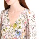 Replay Short Frilled Dress With All-Over Pattern-Sand/Multicolor