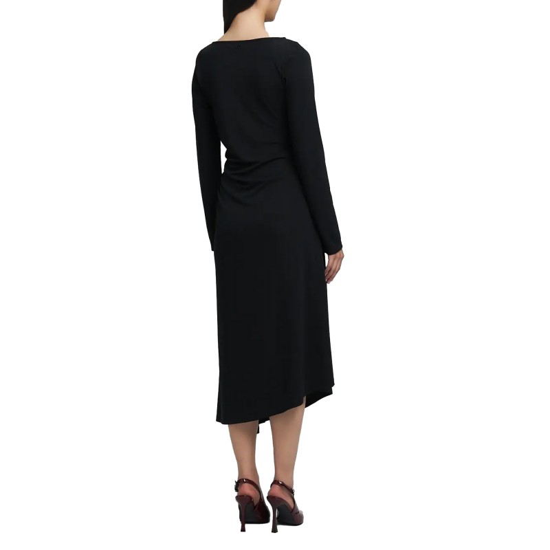 Replay Dress Midi Asymmetrical-Black Replay Dress Midi Asymmetrical-Black