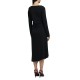 Replay Dress Midi Asymmetrical-Black Replay Dress Midi Asymmetrical-Black