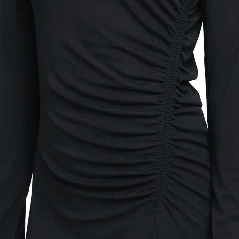 Replay Dress Midi Asymmetrical-Black Replay Dress Midi Asymmetrical-Black