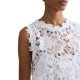 Replay Dress Short Macrame-Winter White
