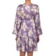 Replay Short Frilled Dress In Viscose Fabric-Purple/White