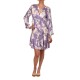 Replay Short Frilled Dress In Viscose Fabric-Purple/White