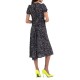 Replay Abstract Print Midi Dress-White/Black Replay Abstract Print Midi Dress-White/Black