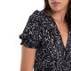 Replay Abstract Print Midi Dress-White/Black Replay Abstract Print Midi Dress-White/Black