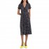 Replay Abstract Print Midi Dress-White/Black