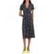 Replay Abstract Print Midi Dress-White/Black Replay Abstract Print Midi Dress-White/Black