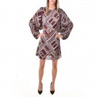Replay Mini Dress With Pattern All-Over-Multicolor