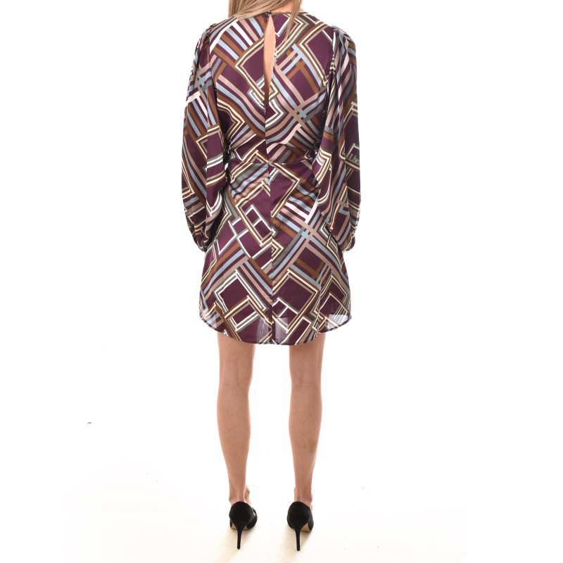Replay Mini Dress With Pattern All-Over-Multicolor Replay Mini Dress With Pattern All-Over-Multicolor
