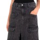 Replay Midi Skirt In Denim-Black