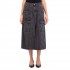 Replay Midi Skirt In Denim-Black