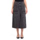 Replay Midi Skirt In Denim-Black