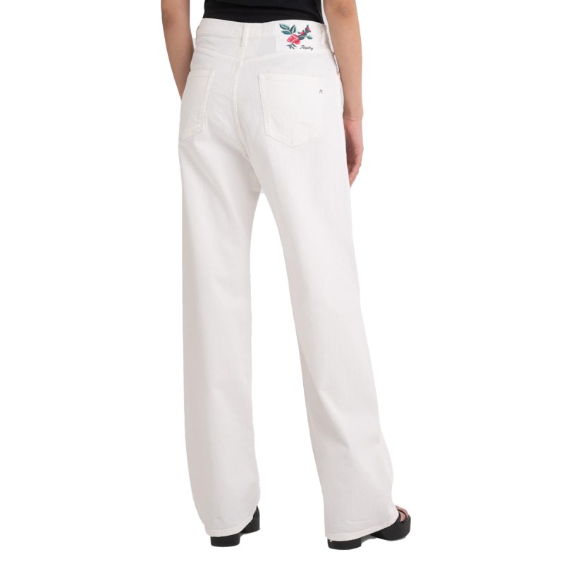 Replay Rose Label High Waist Comfy Jeans-Butter