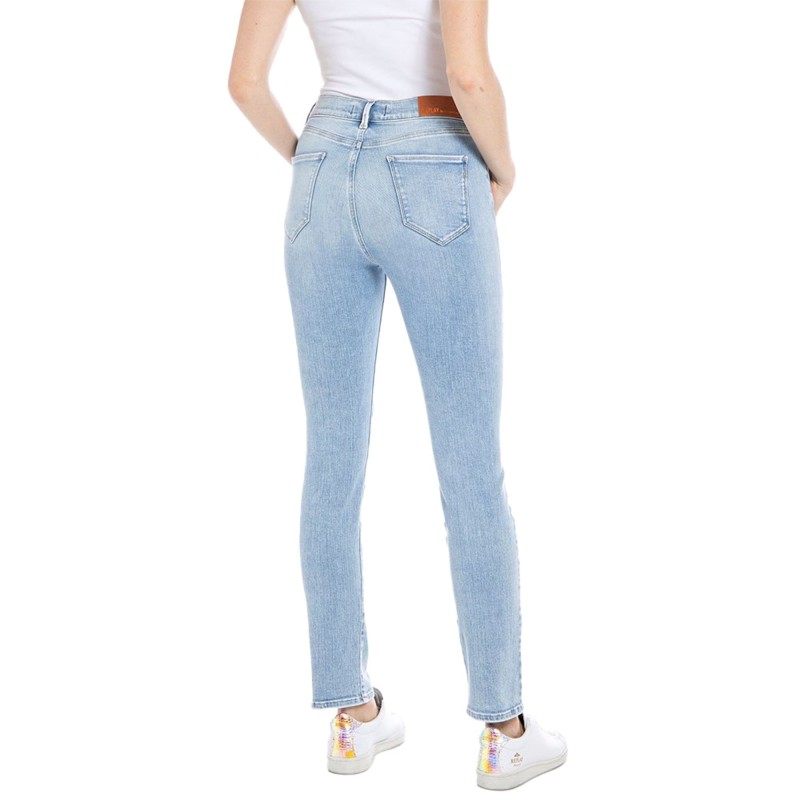 Replay Super Slim High Waist Jeans-Light Blue