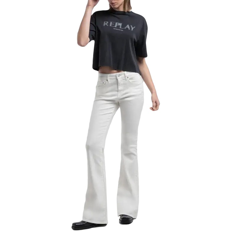 Replay Jeans Joella Flared-Natural White Replay Jeans Joella Flared-Natural White