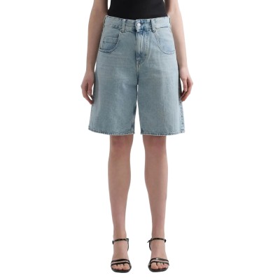 Replay Denim Shorts Straig Fit-Light Blue