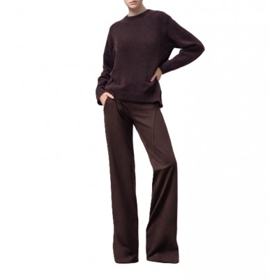 Lotus Eaters Sweater Round Neckline-Dark Brown