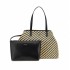 Guess Vikki II Shopper Bag Rafia Pochette-Black/Natural