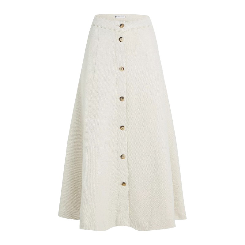Tommy Hilfiger Button High Rise Denim Skirt-Nola Tommy Hilfiger Button High Rise Denim Skirt-Nola